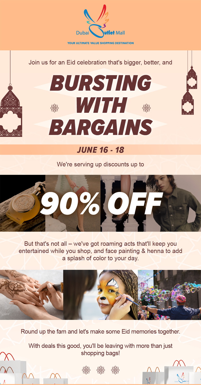 Treat yourself this Eid at Outlet Prices!