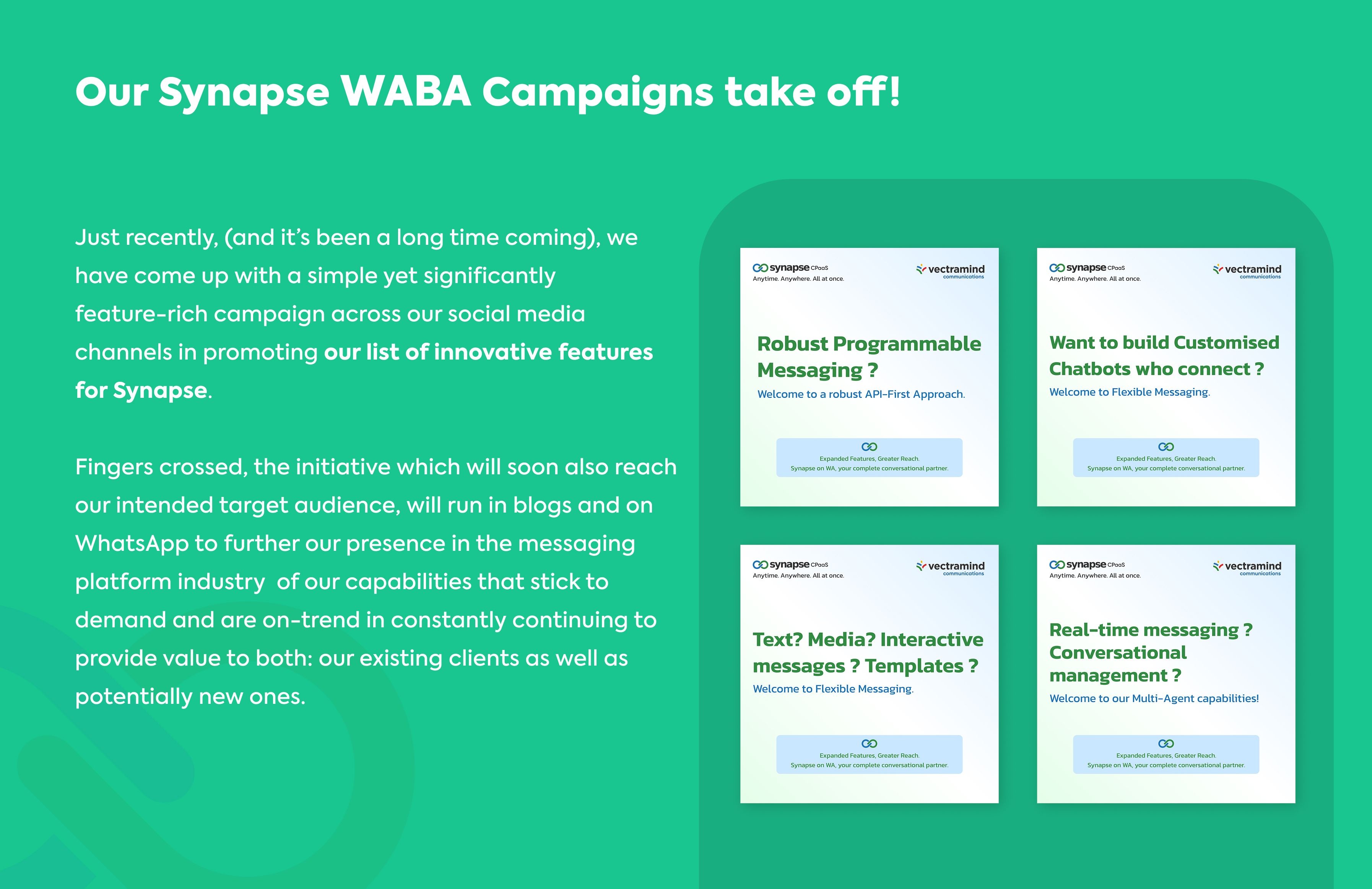Our Synapse WABA Campaigns take off!